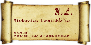 Miokovics Leonidász névjegykártya